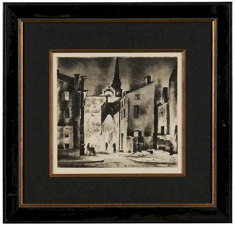 Earl Horter, Street, aquatint