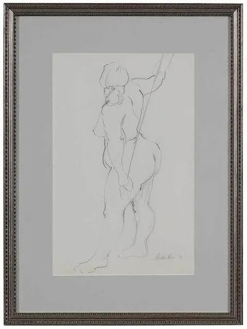 Charles Searles, Nude Study, 1977, pencil on paper
