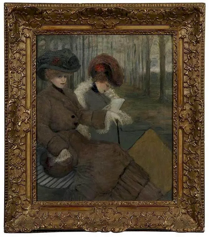 Willy Thiriar, In the Park, oil on canvas