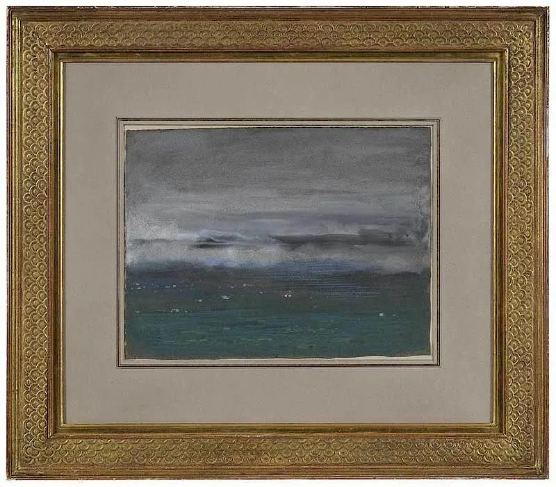 Enveloped Mountains by Arthur Bowen Davies, watercolor on paper, sold Nov 2017