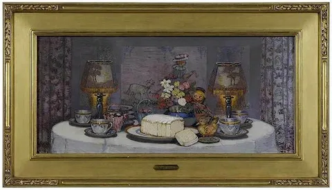 Robert Reid, The Tea Table, oil on canvas