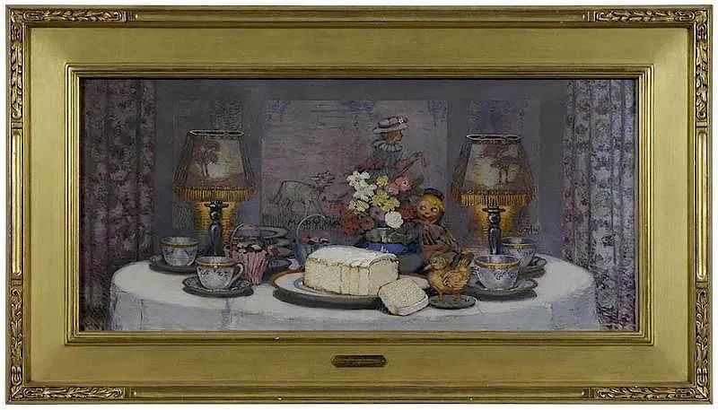 Robert Reid, The Tea Table, oil on canvas