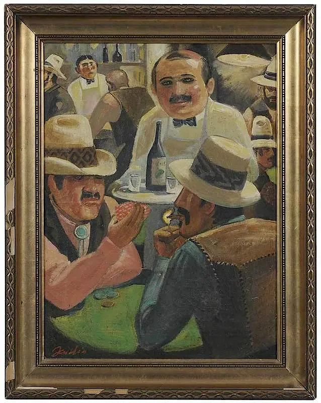 Boris Zherdin, Fat Villy's Plase, oil on canvas