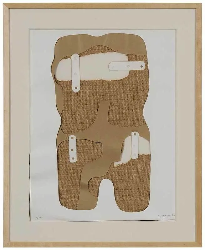 Untitled by Conrad Marca-Relli, 1970, mixed media collage, sold Nov 2017