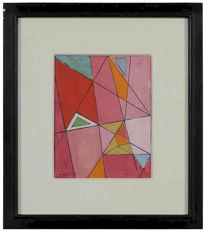 Abstract Composition by Rolph Scarlett, mixed media, sold Nov 2017