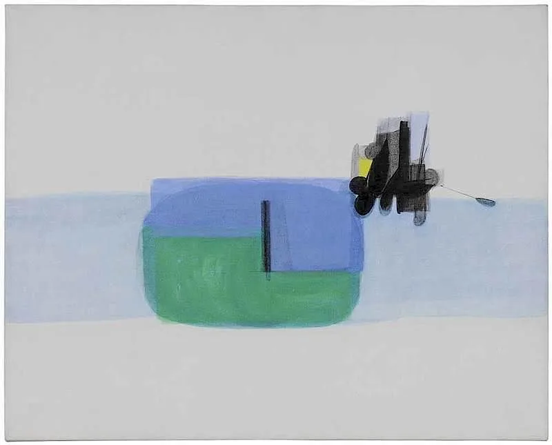 Abstract Composition by Simeon Braguin, 1970, acrylic on canvas, offered Nov 2017