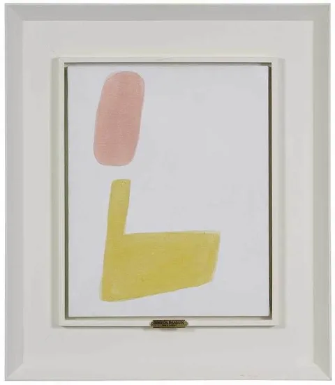 Untitled, abstract Composition by Simeon Braguin, 1971, acrylic on canvas, sold Nov 2017