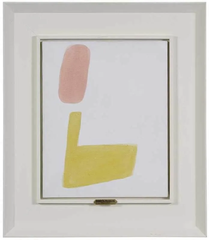 Untitled, abstract Composition by Simeon Braguin, 1971, acrylic on canvas, sold Nov 2017