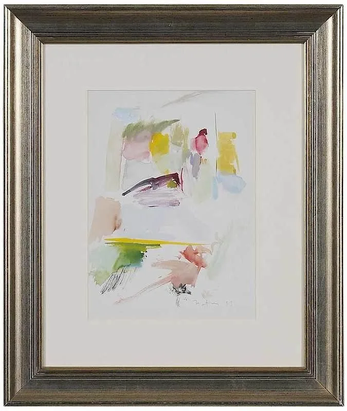 Untitled by Robert Natkin, 1959, watercolor on paper, sold Nov 2017