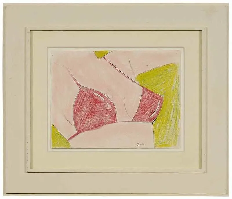 Marjorie Virginia Strider, Swimsuit, circa 1963, mixed media on paper