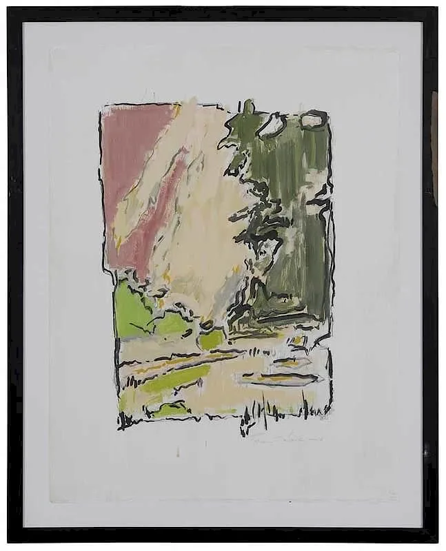 Abstract Landscape by Robert Warren Dash, 2006, acrylic on paper, sold Nov 2017