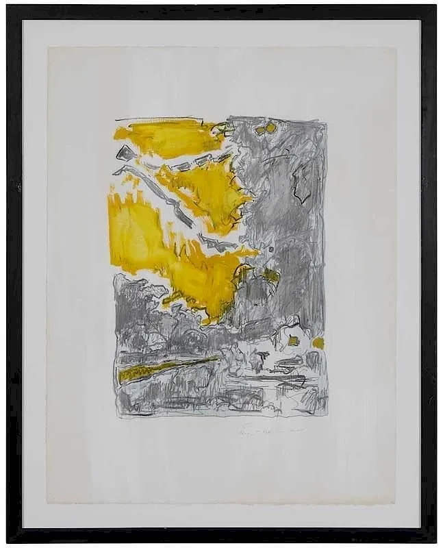 Abstract Landscape by Robert Warren Dash, 2006, acrylic on paper, sold Nov 2017