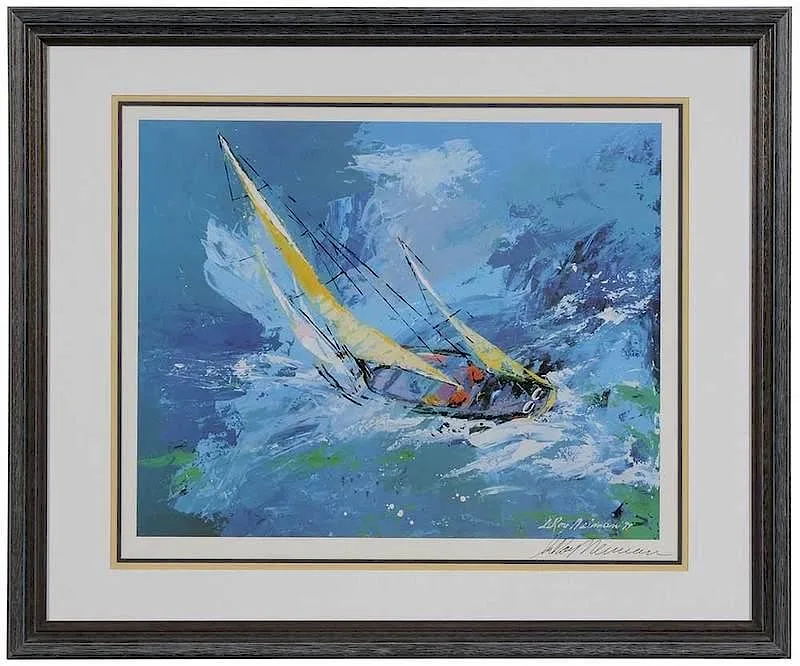 Sailing by LeRoy Neiman, 1977, offset lithograph, sold Nov 2017