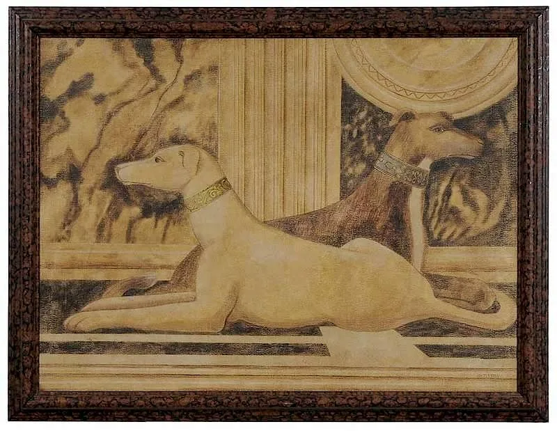 Two Greyhounds by William Skilling, oil on canvas, sold Nov 2017