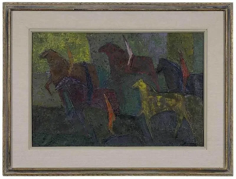 Wolf Reuther, Cavaliers, 1957, oil on canvas
