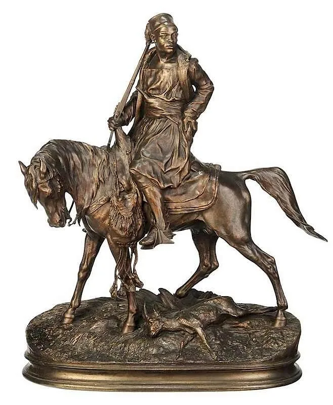 Chasseur Africain by Pierre-Jules Mêne, patinated bronze, offered Nov 2017