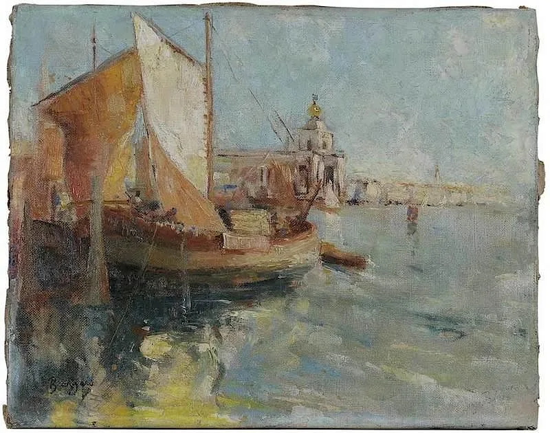 Leonardo Bazzaro, Venice, oil on canvas