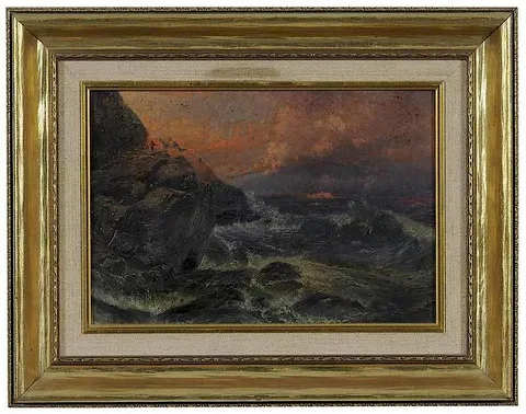 Claude Thomas Stanfield Moore, South Shore Rocks, Scarborough, 1894, oil on canvas