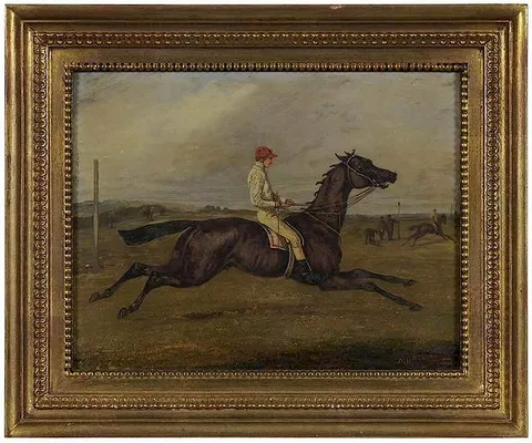 Samuel Alken, Horse with Jockey Up, oil on panel