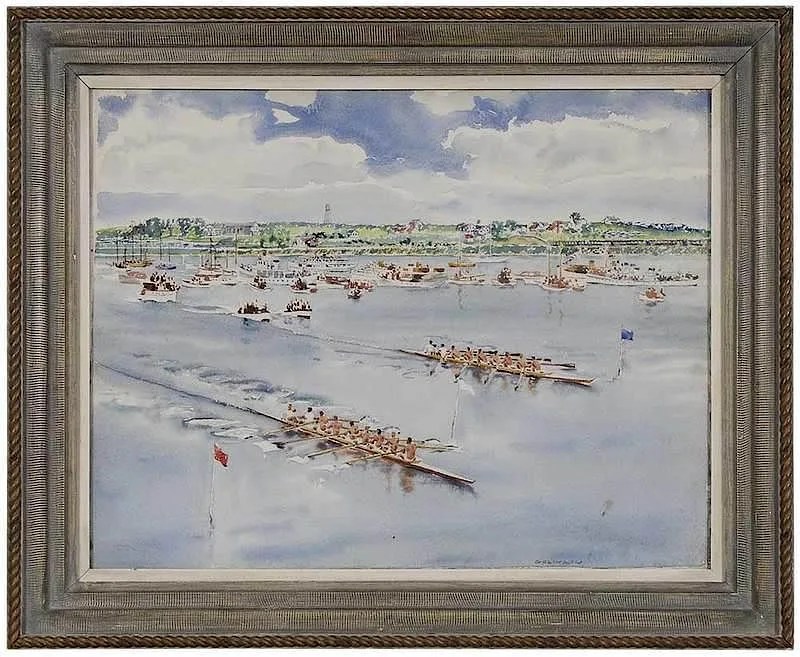 Joseph Golinkin, Regatta, circa 1930s, watercolor on Arches paper