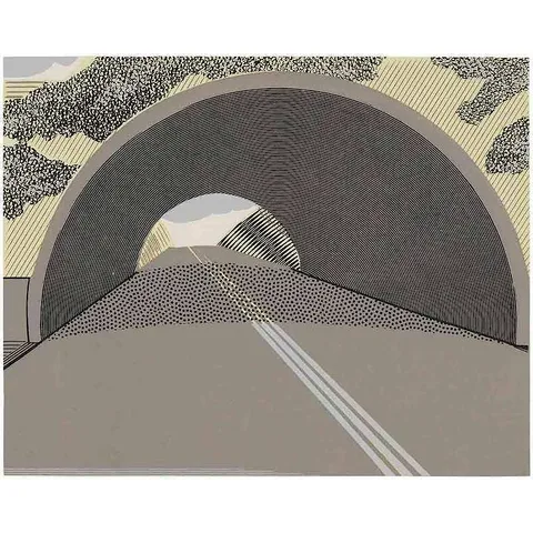 Tunnel by Maud Gatewood, serigraph, offered Sep 2017
