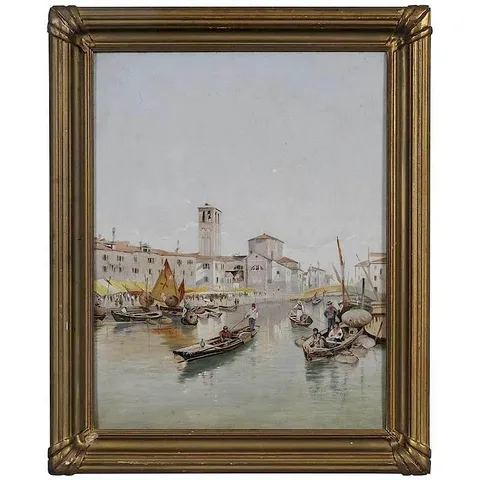 Thomas Campbell, Venetian Canal, oil on canvas