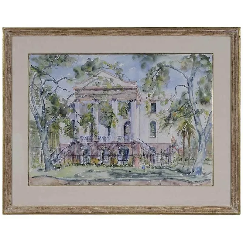 Edith DeMay Smith, The Fireproof Building, watercolor