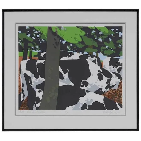Maud Gatewood, Spots: Herd in Noon Shade, 1979, serigraph