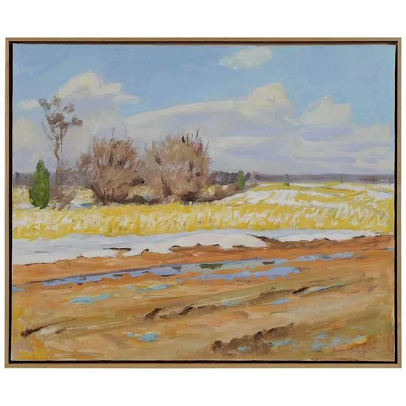 Robert Seyffert, Snowy Landscape, oil on canvas