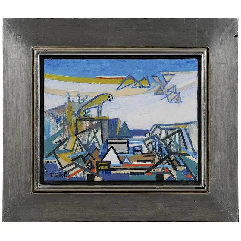 Lion at Delos by Françoise Gilot, 1967, oil on canvas, sold Sep 2017