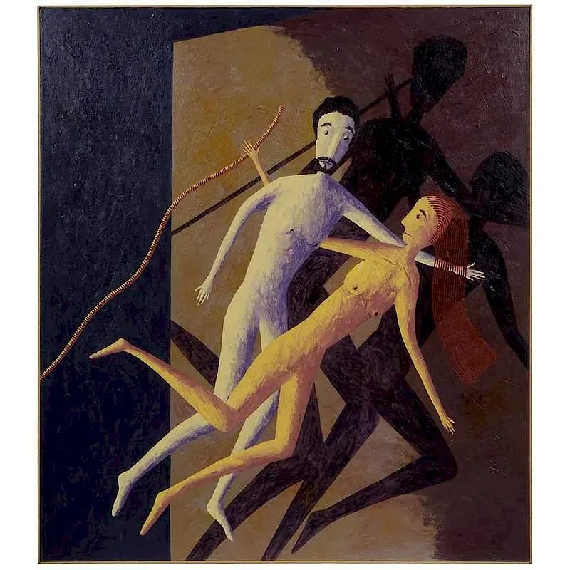 Russ Warren, Lovers of Jericho, oil on canvas