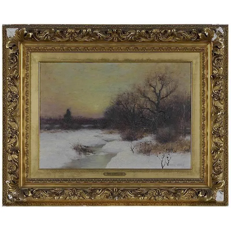 Sundown by Bruce Crane, circa 1880s-1900, oil on canvas, sold Sep 2017