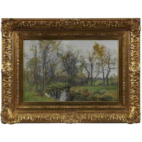 Olive Parker Black, River Through a Tangle of Trees, oil on canvas