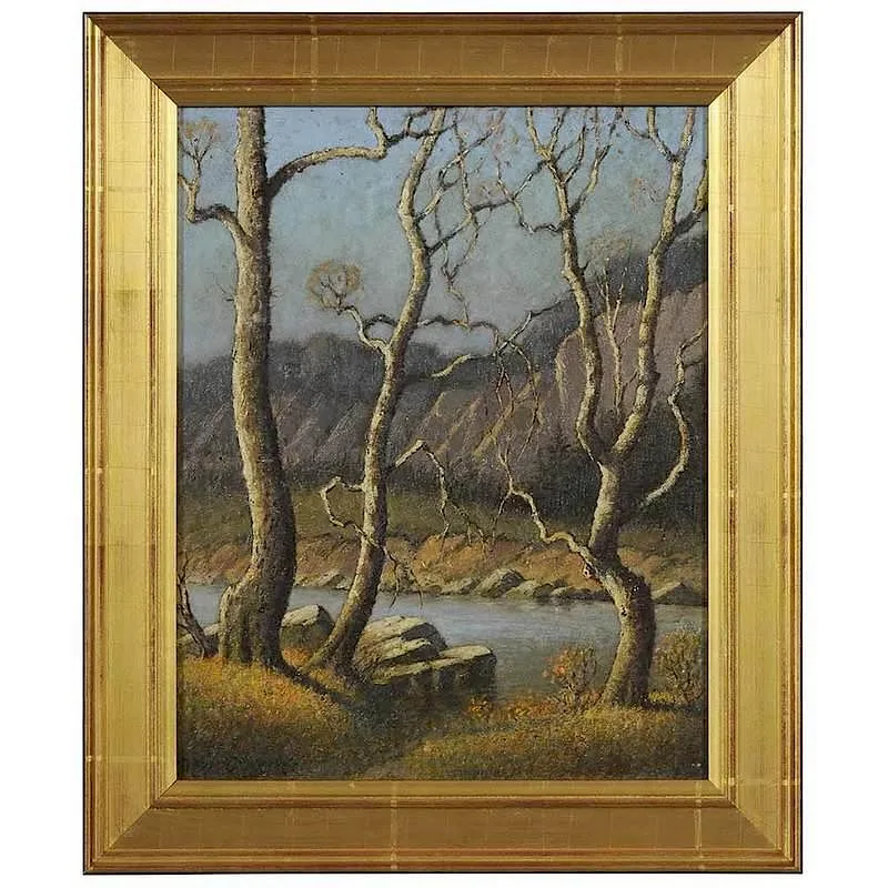 Occoquan Run by Benson Bond Moore, 1955, oil onÂ canvas board, sold Sep 2017