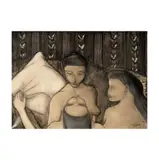 Georges Yatridès, Three Women, 1955, oil on canvas