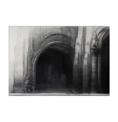 Richard Bunkall, Architectural, charcoal on paper