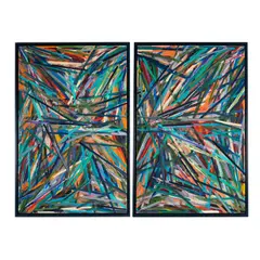Charles (Chuck) Arnoldi, Snake Eyes (Diptych), 2013, oil on linen