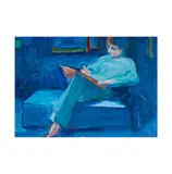 Theophilus Brown, Woman Writing, 1967, acrylic on board
