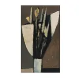 Dulio Barnabe, Fleurs, oil on board