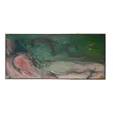William Ivey, Untitled (Green, Reds, Blue), 1974, oil on paper laid to board