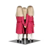 Simon Schubert, One, Two, Three, Out Goes She, 2008, PU foam, hair, fabric, oil, steel, leather
