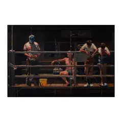 Richard Bunkall, Santa Monica Pier Fishermen, oil on canvas
