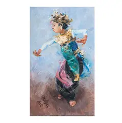 Roland Strasser, Balinese Dancer, oil on canvas