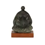 Felipe Castaneda, Seated Woman, bronze, with wooden plinth