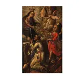 Cristobal de Villalpando, The Investiture of San Ildefonso, oil on board early 18th century; in a later frame