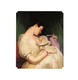 James Sant, The artist's wife Elizabeth with their daughter Mary Edith, oil on canvas, relined 19th century