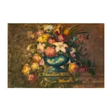 Harmen C. Koops, Floral Still Life, oil on canvas laid to board