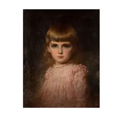 Eastman Johnson, Portrait of May Valentina Stern Harlow (Narcissa), 1886, oil on wood panel