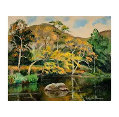 Paul-Émile Pissarro, Bord de l'Eau, oil on canvas