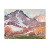 Arthur Hill Gilbert, Snow Clad Peaks (High Sierras), oil on board